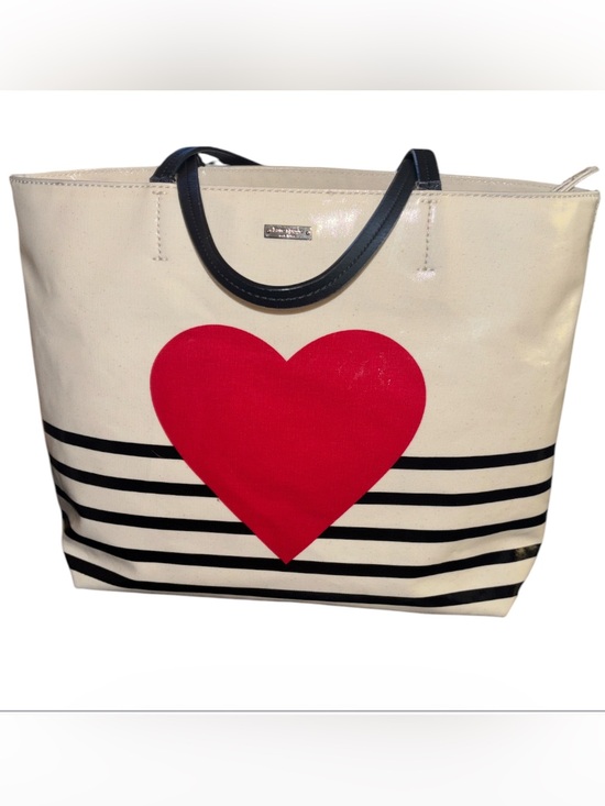 kate spade Handbags - KATE SPADE New York Yours Truly Heart Stripe Hallie Luxury Handbag Purse PROJECT